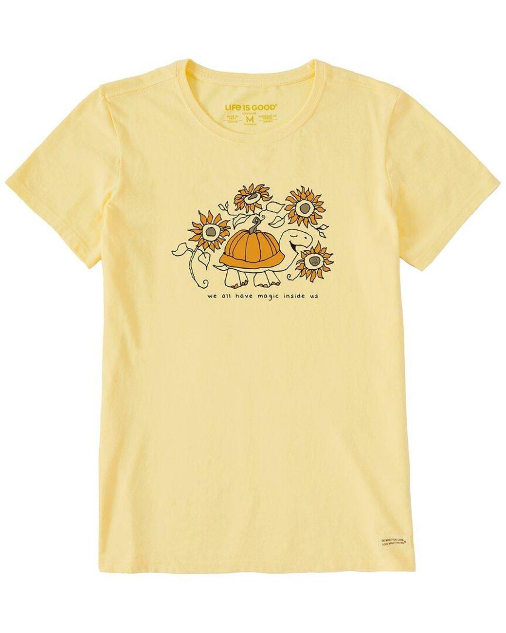 Life Is Good. Yellow Crusher T-Shirt
