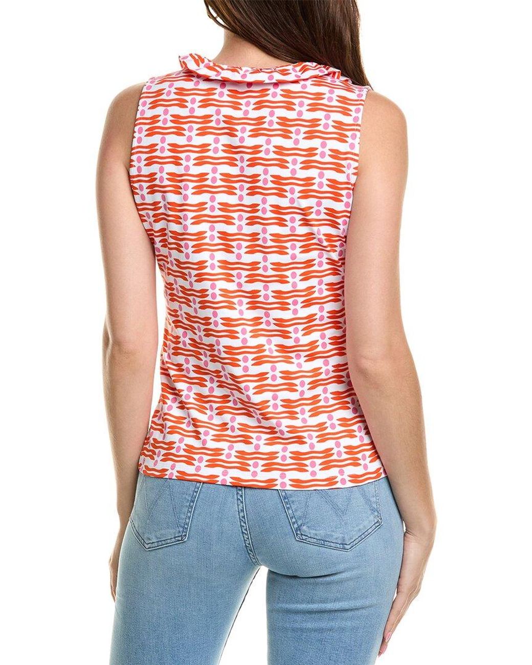 J.McLaughlin Red Durham Catalina Cloth Top