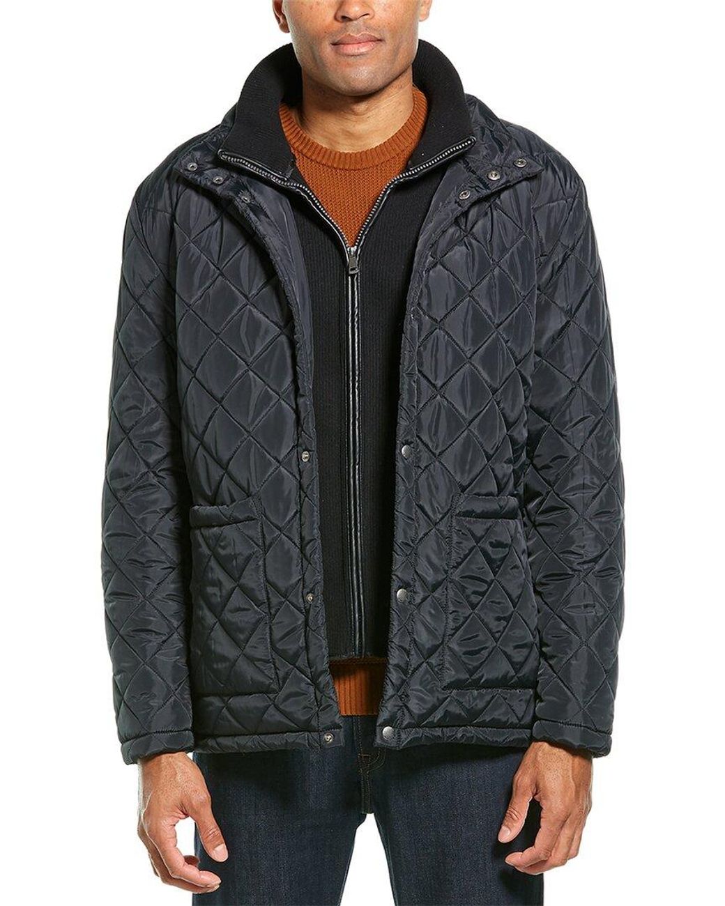 Cole Haan Synthetic Signature Essential Quilted Coat in Black for Men ...