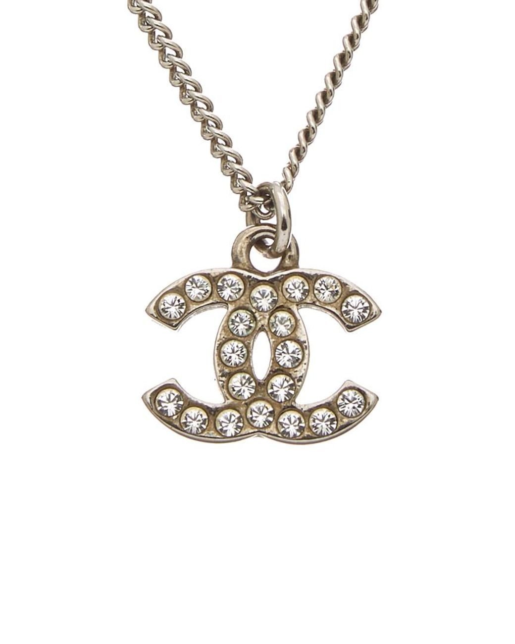 Cc necklace Chanel Green in Metal - 15136978