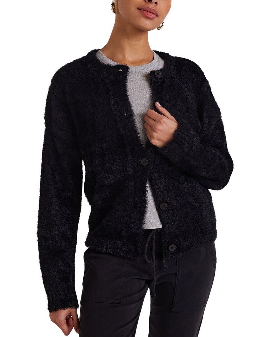 Bella Dahl Blue Crew Neck Cardigan