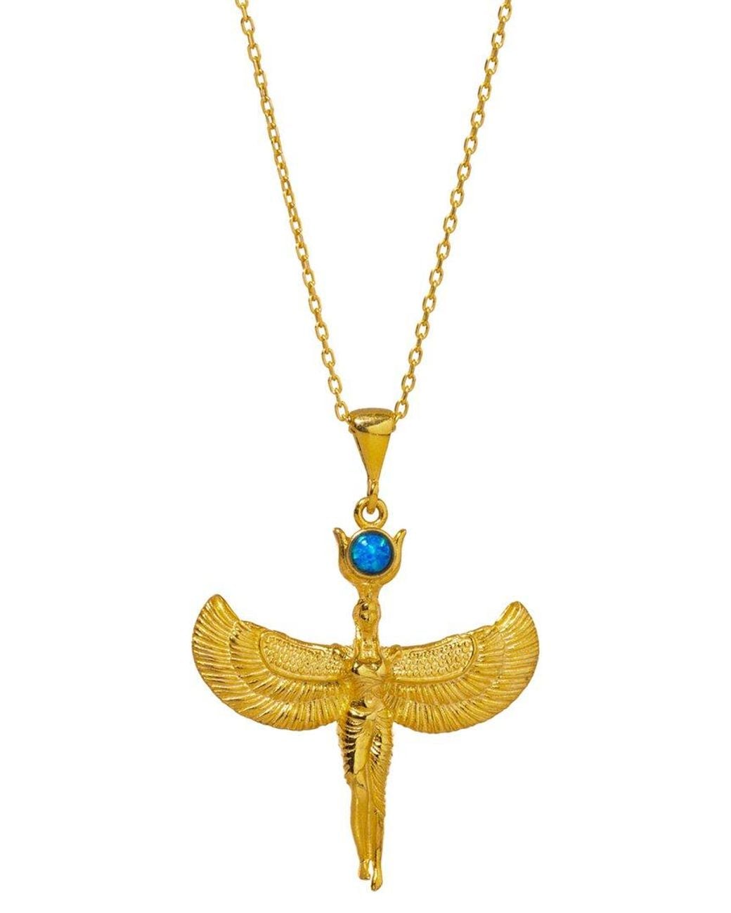 Ebru Jewelry Yellow Protection & Luck Opal Pendant Necklace