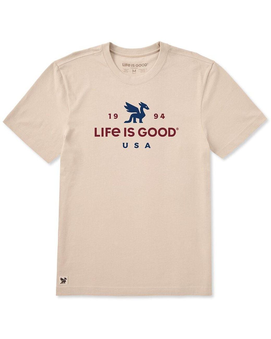 Life Is Good. Natural Crusher T-Shirt for men