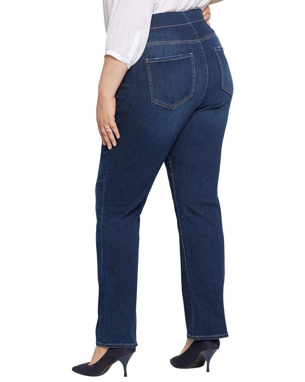 Leg Pulling Machine NYDJ Pull Pristine Straight Leg Jean in Blue | Lyst