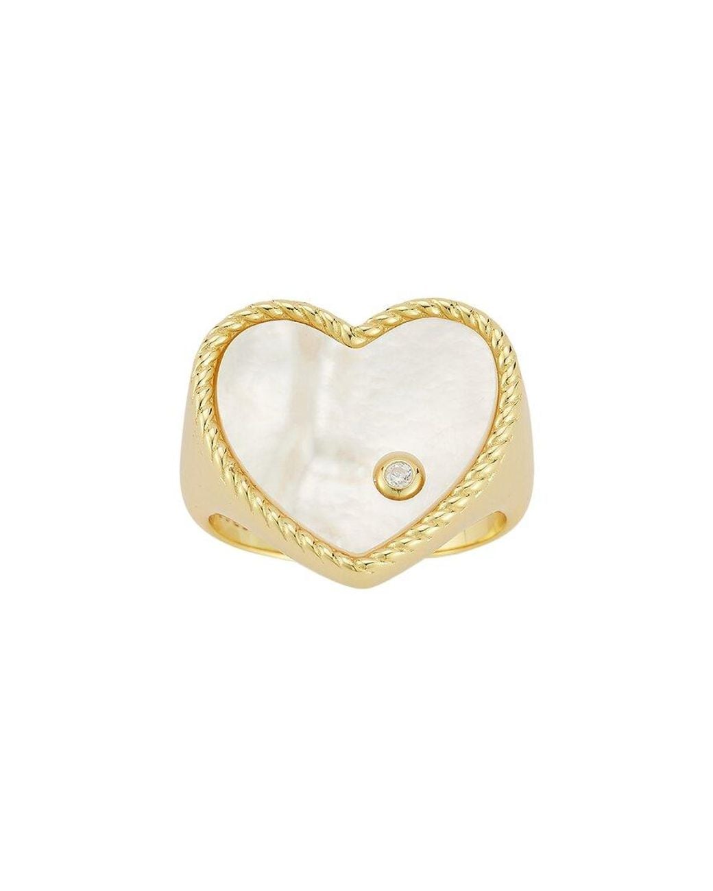 Glaze Jewelry White 14K Over Cz Ring