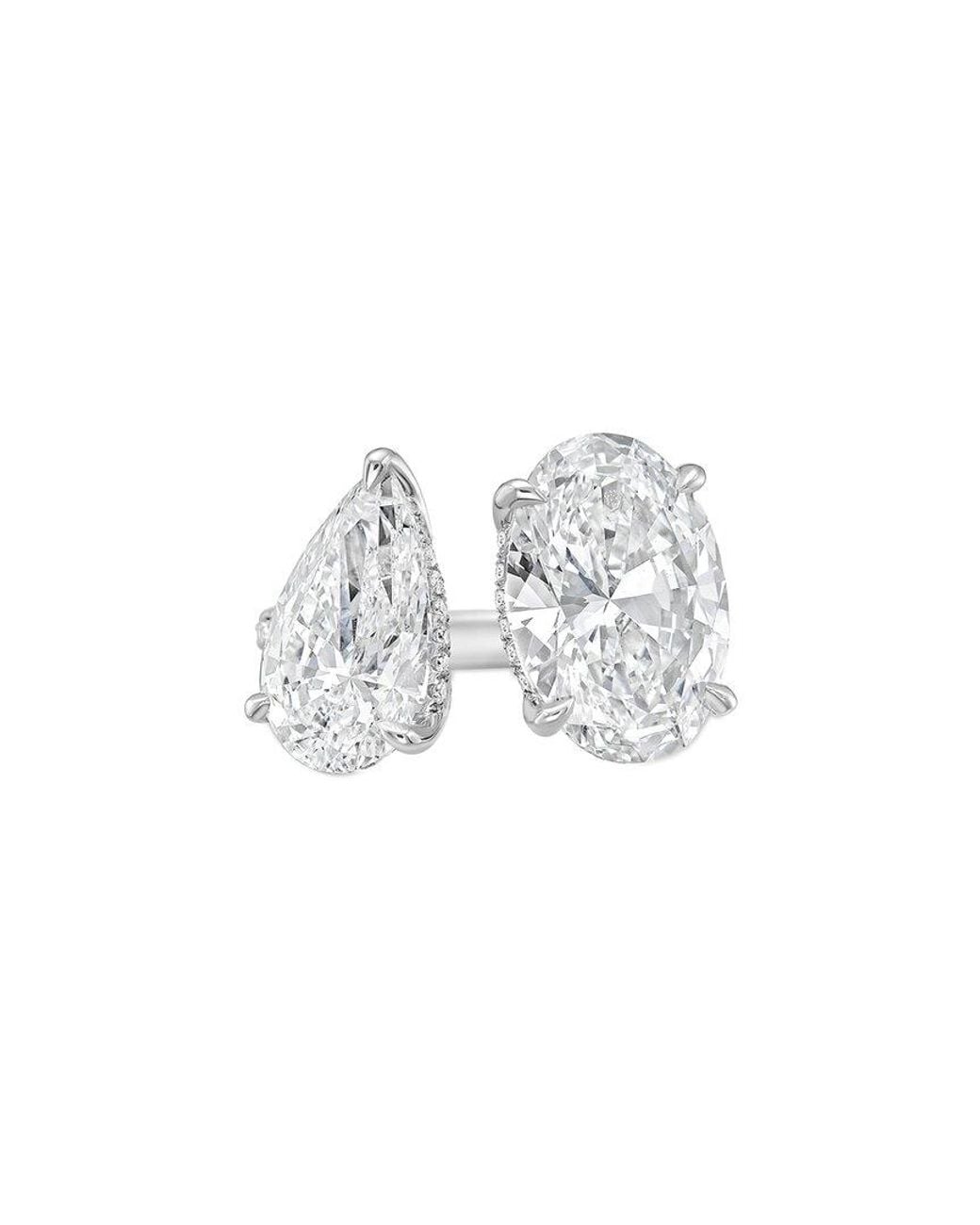 Diana M White Diana M. 14K 4.00 Ct. Tw. Lab-Grown Diamond Two-Stone Ring
