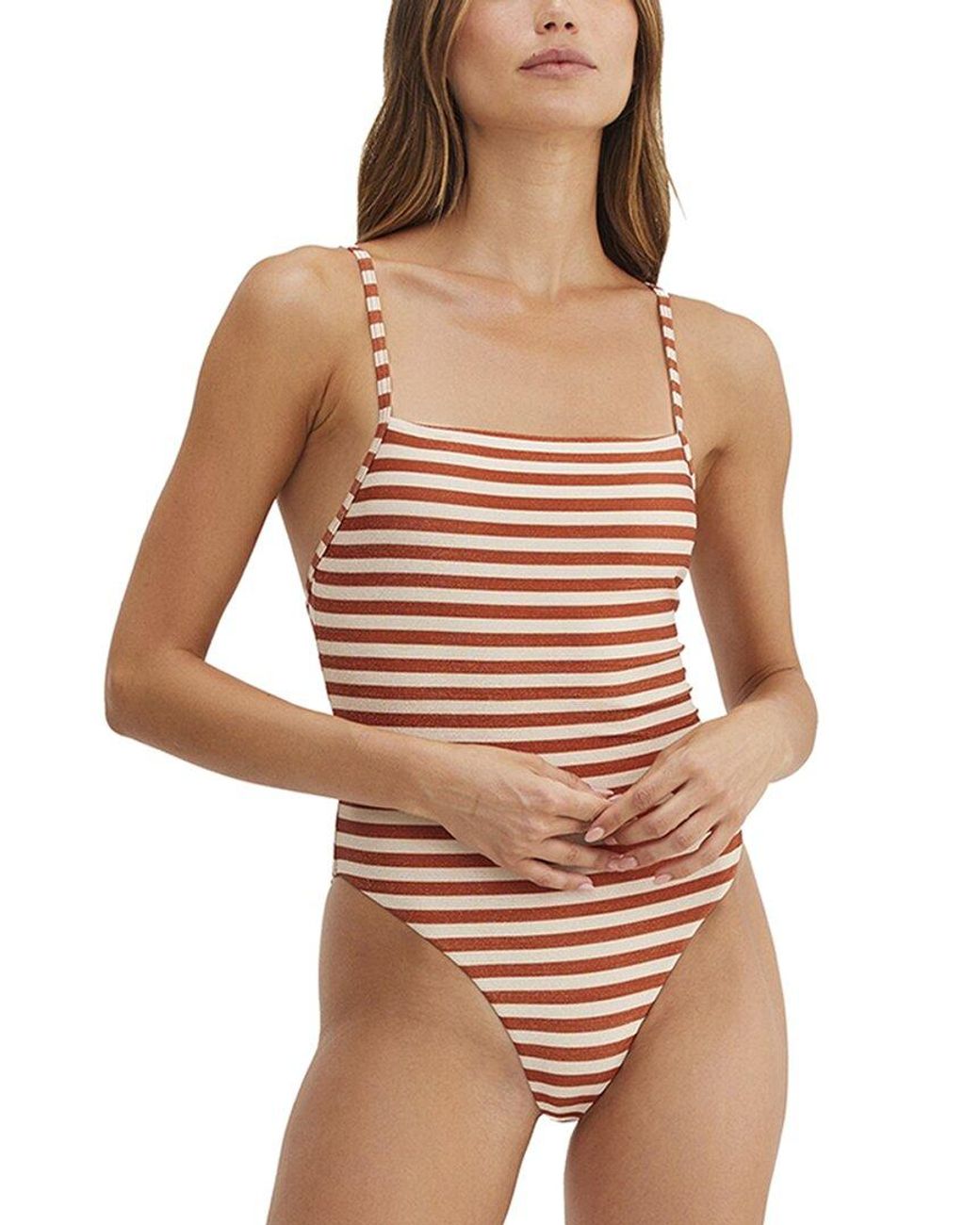Au Naturel by Gottex Brown Golden Hour Luna One-Piece