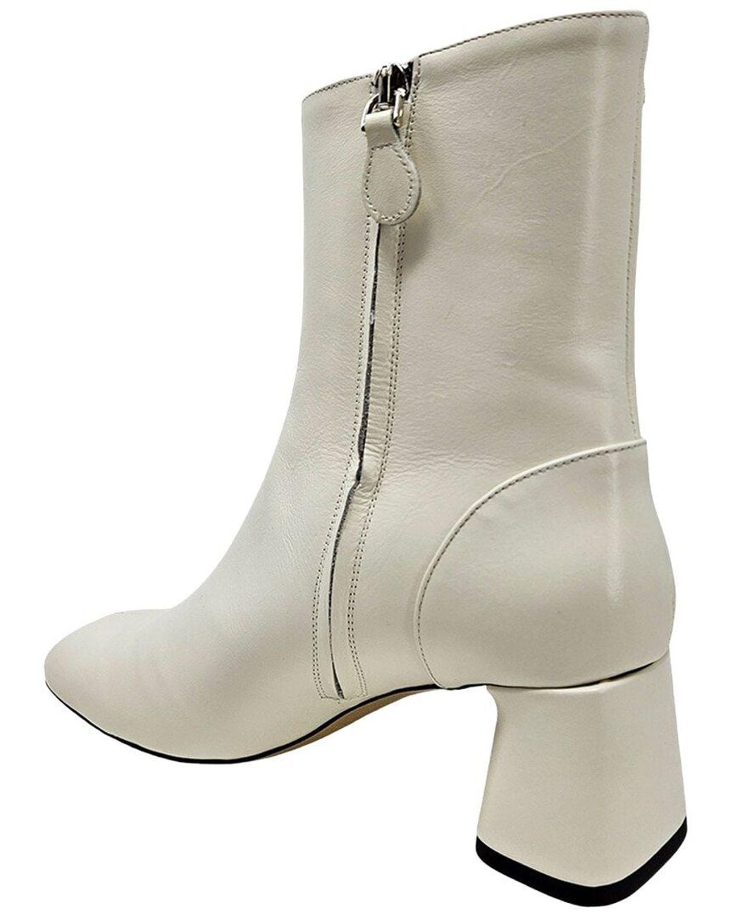 Madison Maison White Tecla Leather Boot