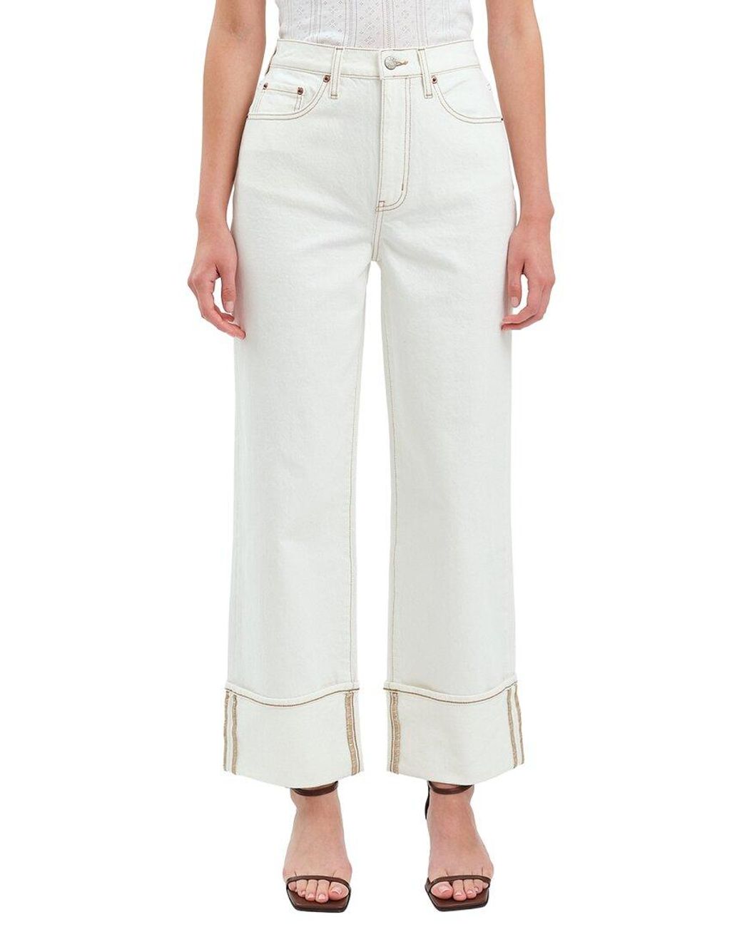 Daze Denim White Eastside Vanilla Loose Jean