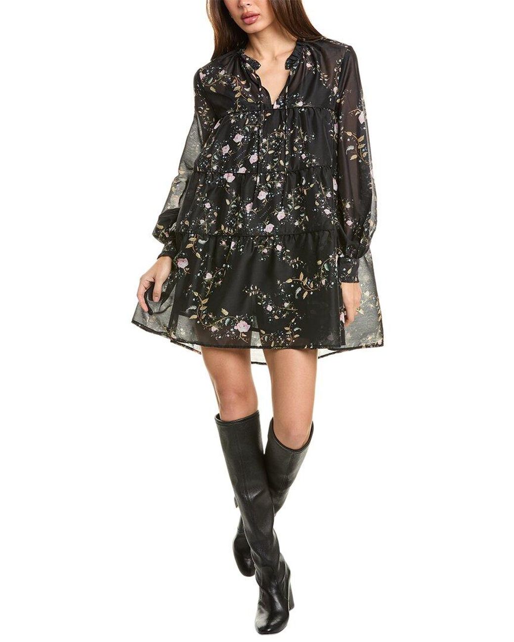 AllSaints Mindy Oto Mini Dress in Black | Lyst