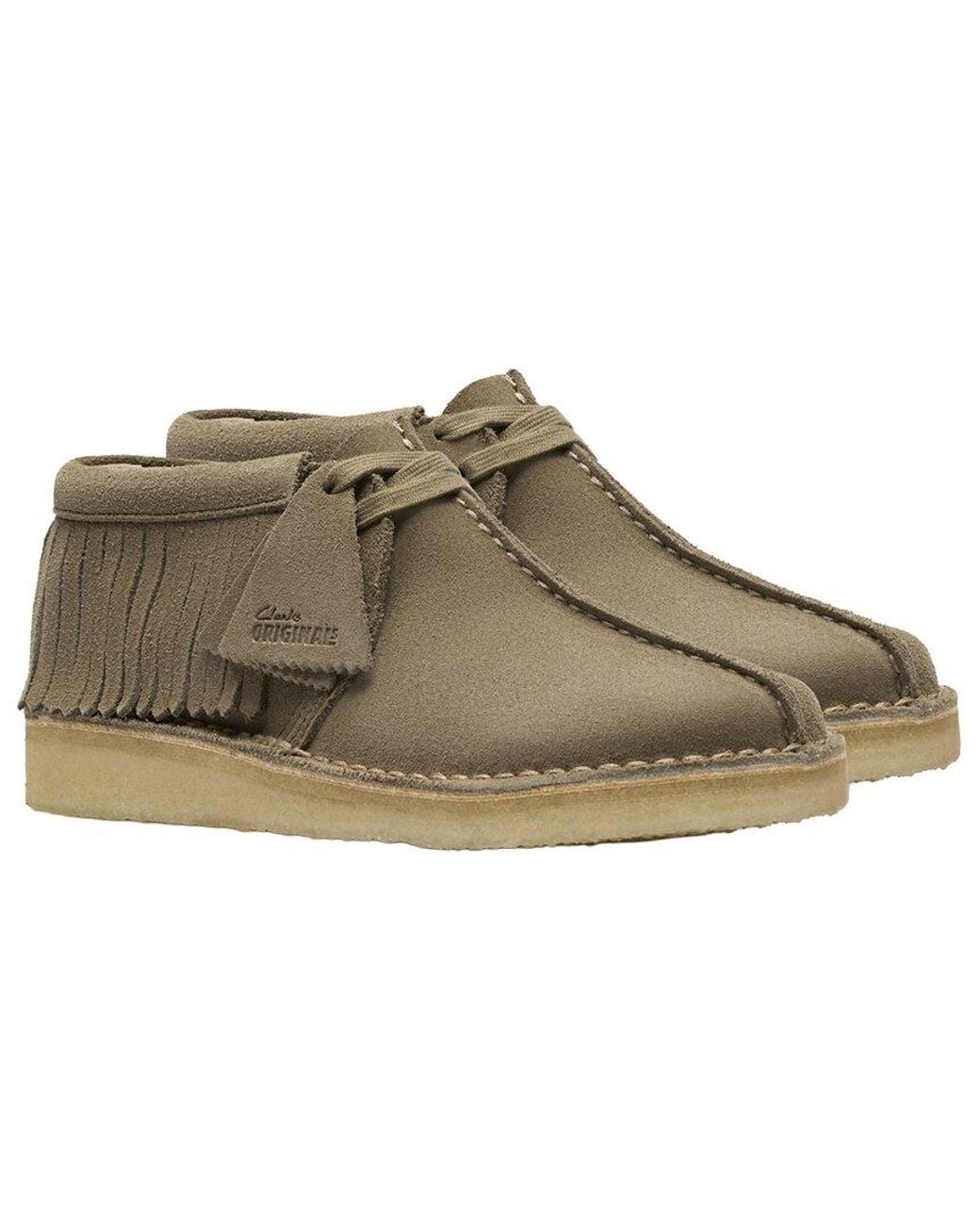 Clarks Brown Trek Fringe Suede Boot