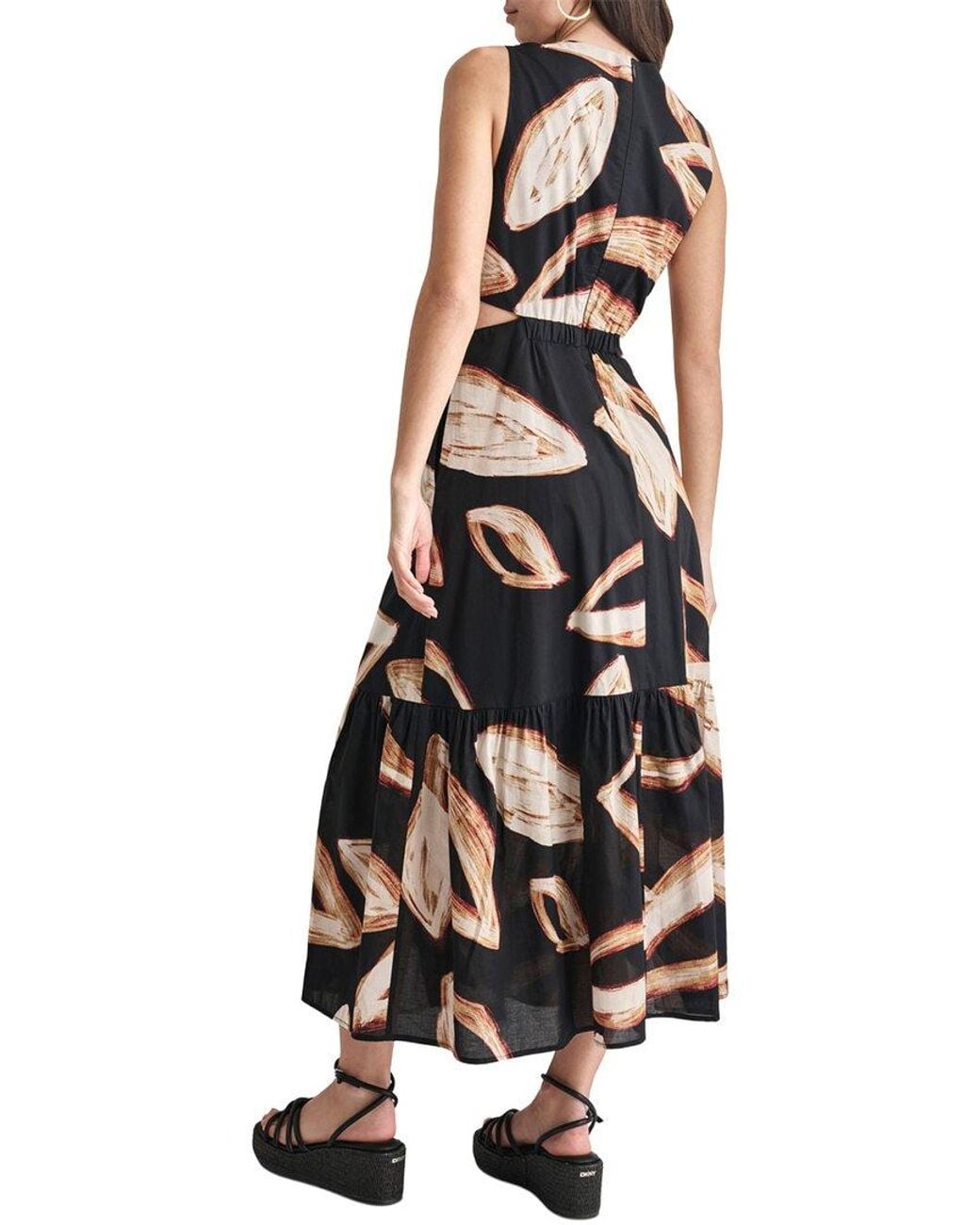 DKNY White Sleeveless Maxi Dress