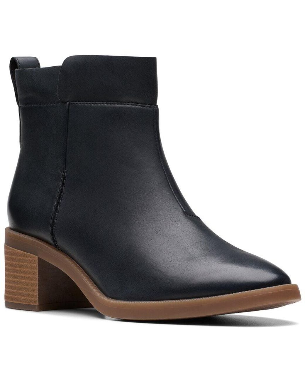 Clarks Black Lileigh Charm Leather Boot