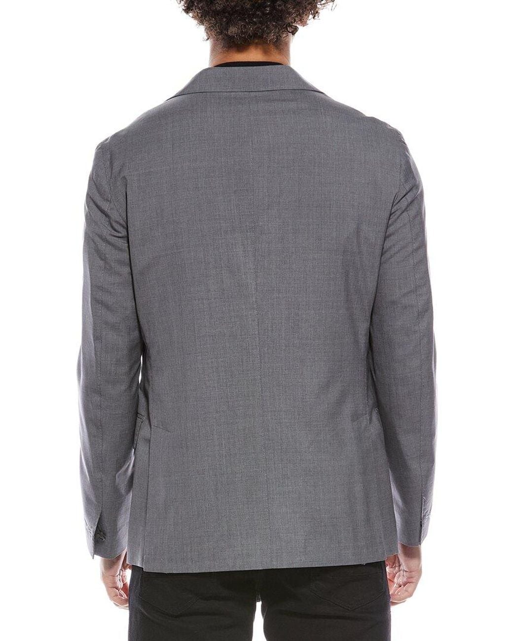 Eleventy Gray Wool & Silk-Blend Jacket for men