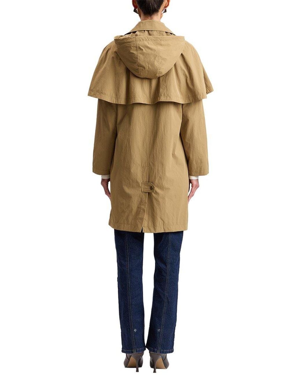 Avec Les Filles Natural Hooded Cape Raincoat