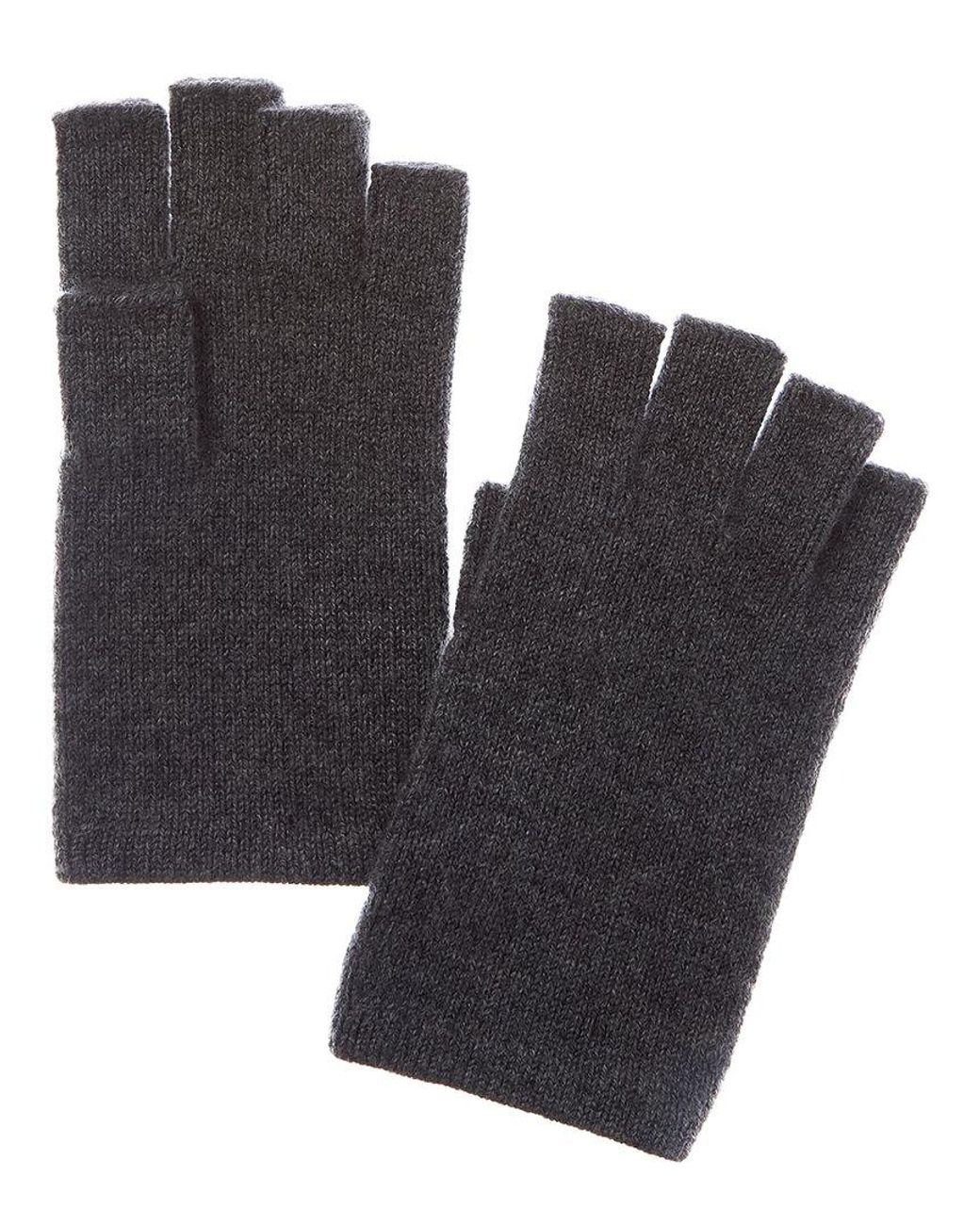 Sofiacashmere Black Sofiacashmere Fingerless Cashmere Gloves