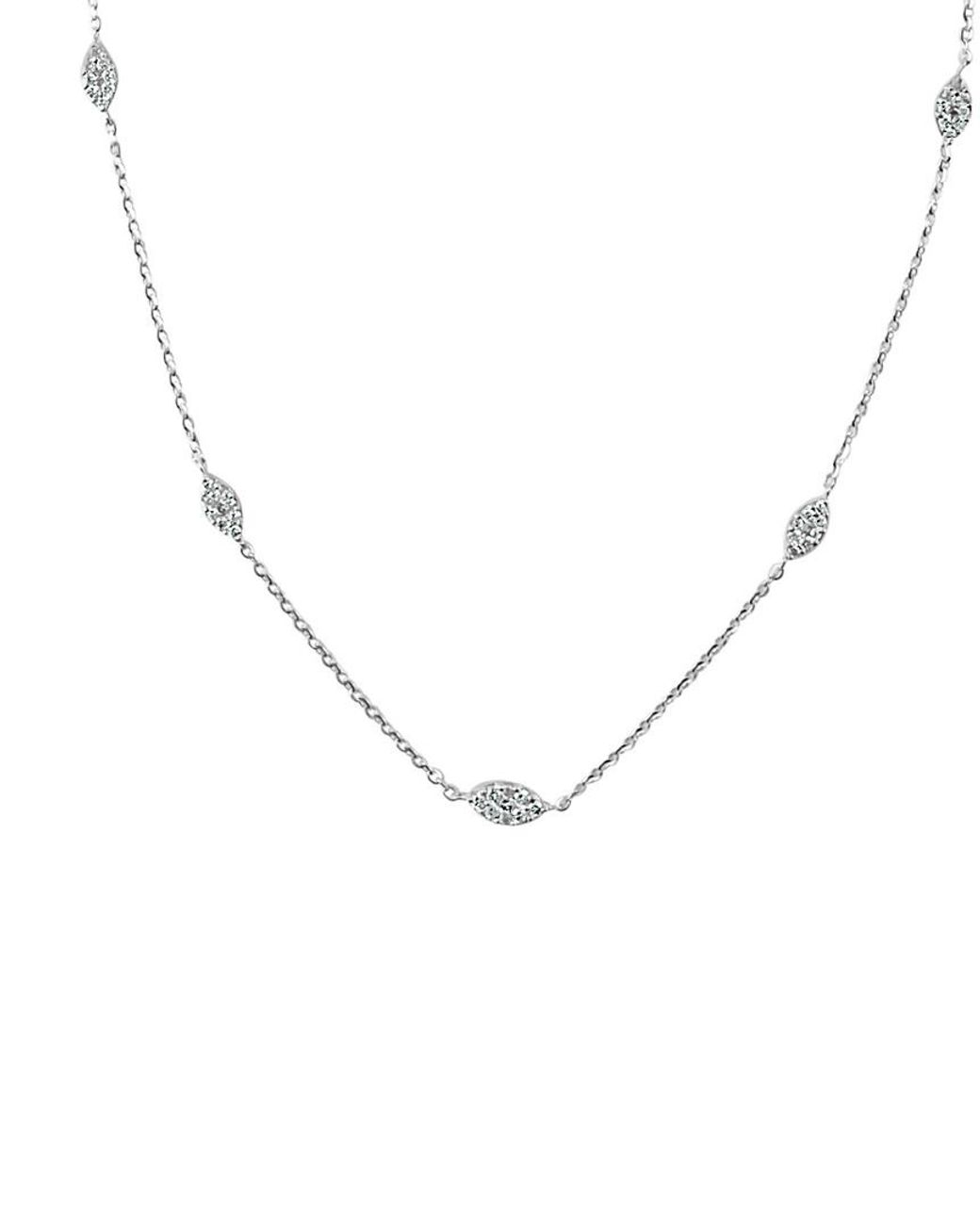 Sabrina Designs Metallic 14k 0.32 Ct. Tw. Diamond Station Necklace