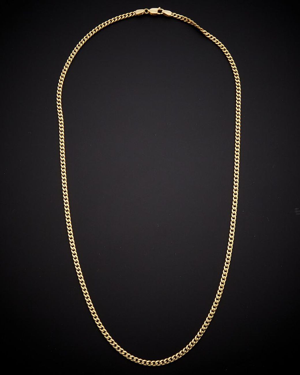 Italian Gold Black 14k Cuban Link Necklace