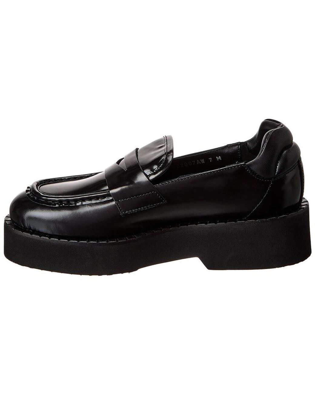 Aquatalia Marta Weatherproof Leather Loafer in Black | Lyst