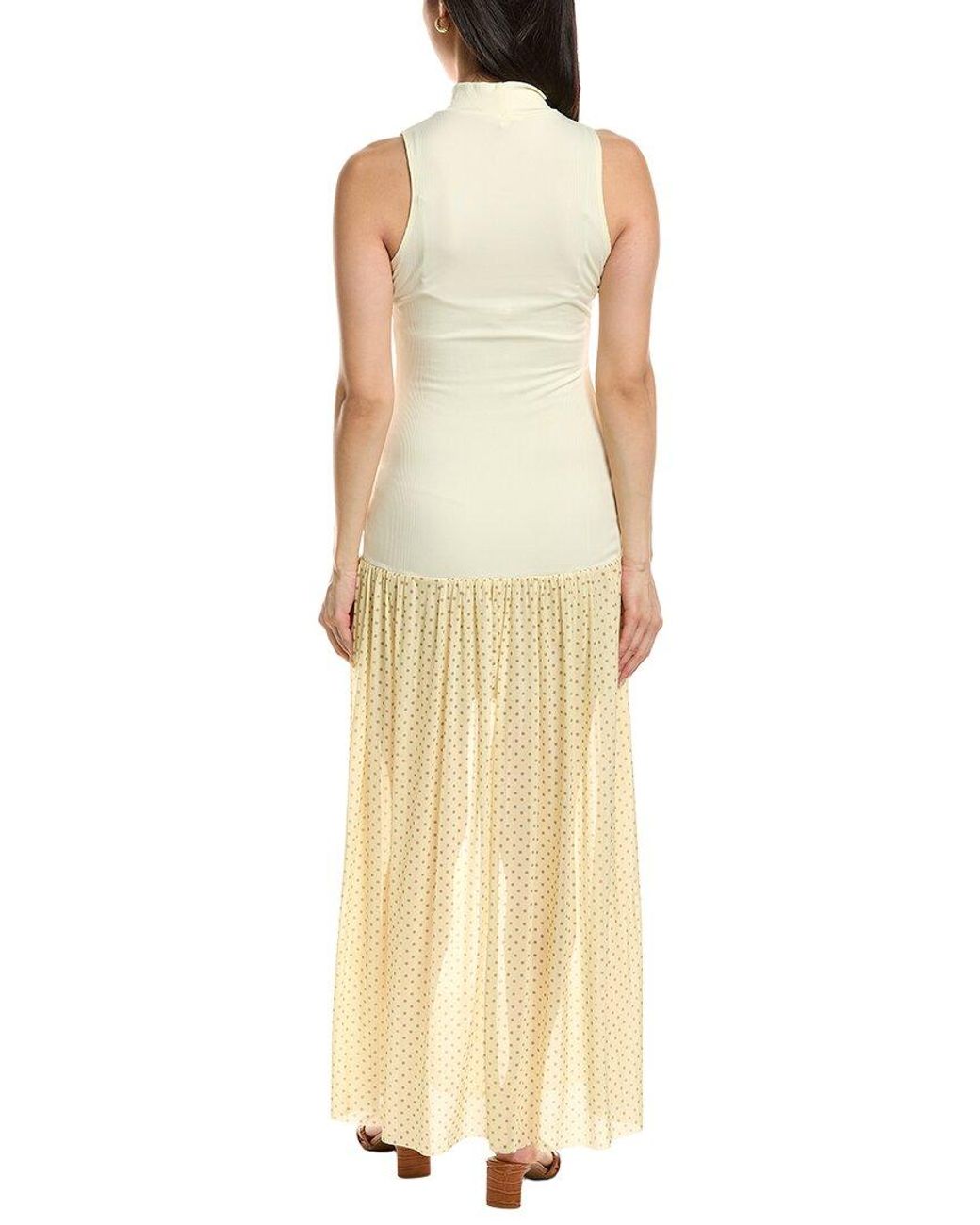 Moonsea Yellow Sleeveless Maxi Dress
