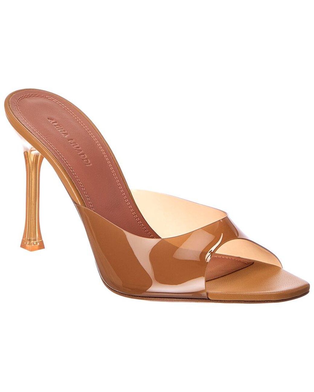 AMINA MUADDI White Alexa Vinyl & Leather Sandal