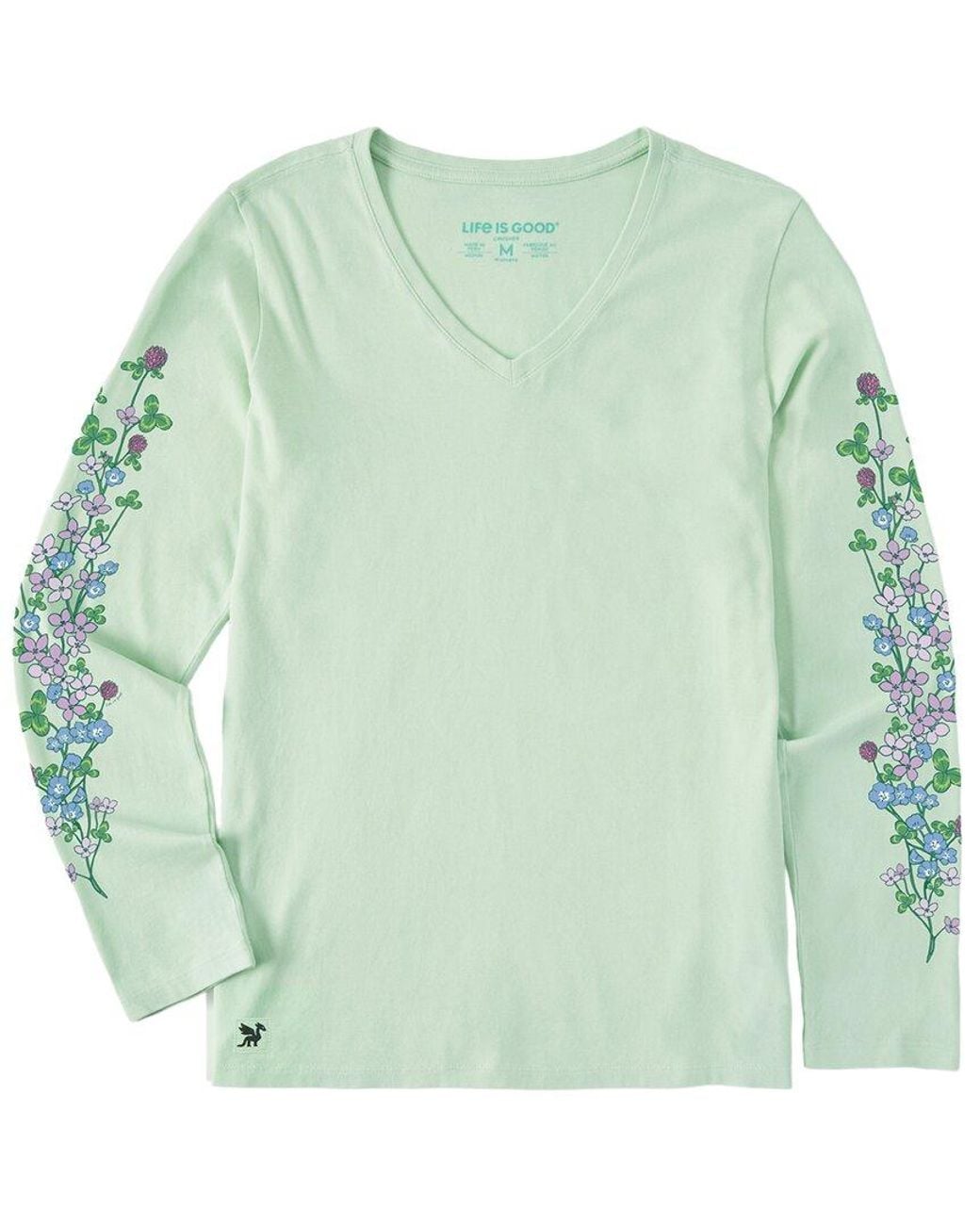 Life Is Good. Green Long Sleeve Crusher T-Shirt