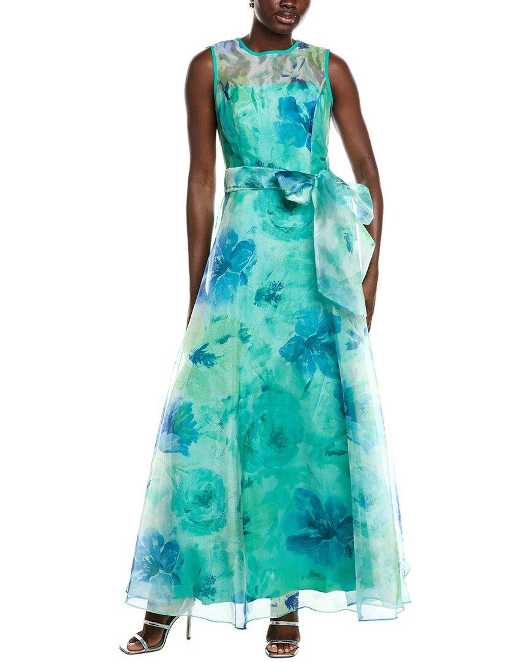 Eliza J Green Sleeveless Solid Maxi Dress