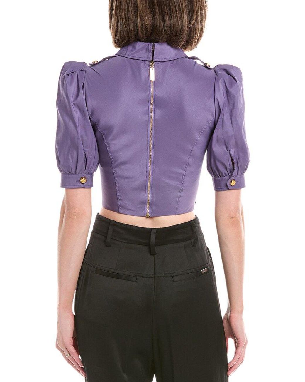 Elisabetta Franchi Purple Crop Top
