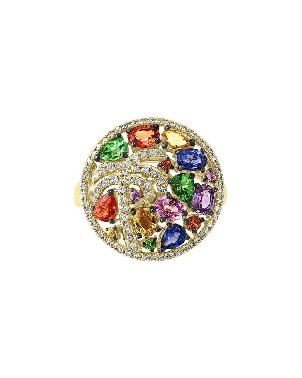 Effy Fine Jewelry White 14K 2.42 Ct. Tw. Diamond & Gemstone Ring