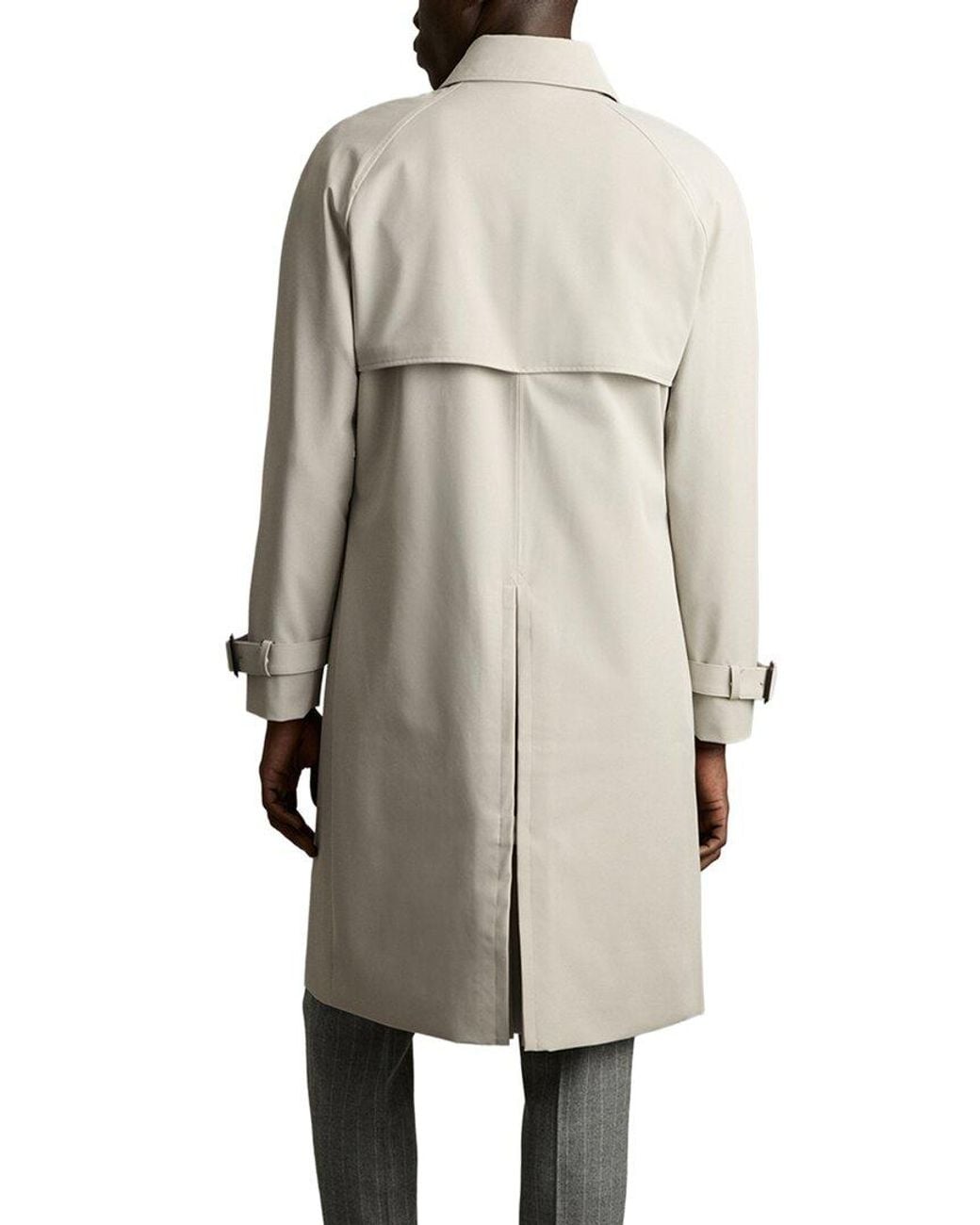 Reiss Natural Scramble Long Mac Overcoat for men