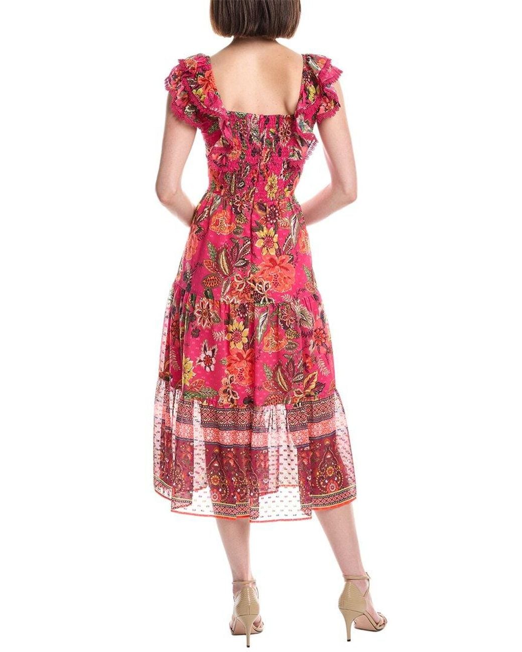 Eliza J Red Sleeveless Printed Maxi Dress