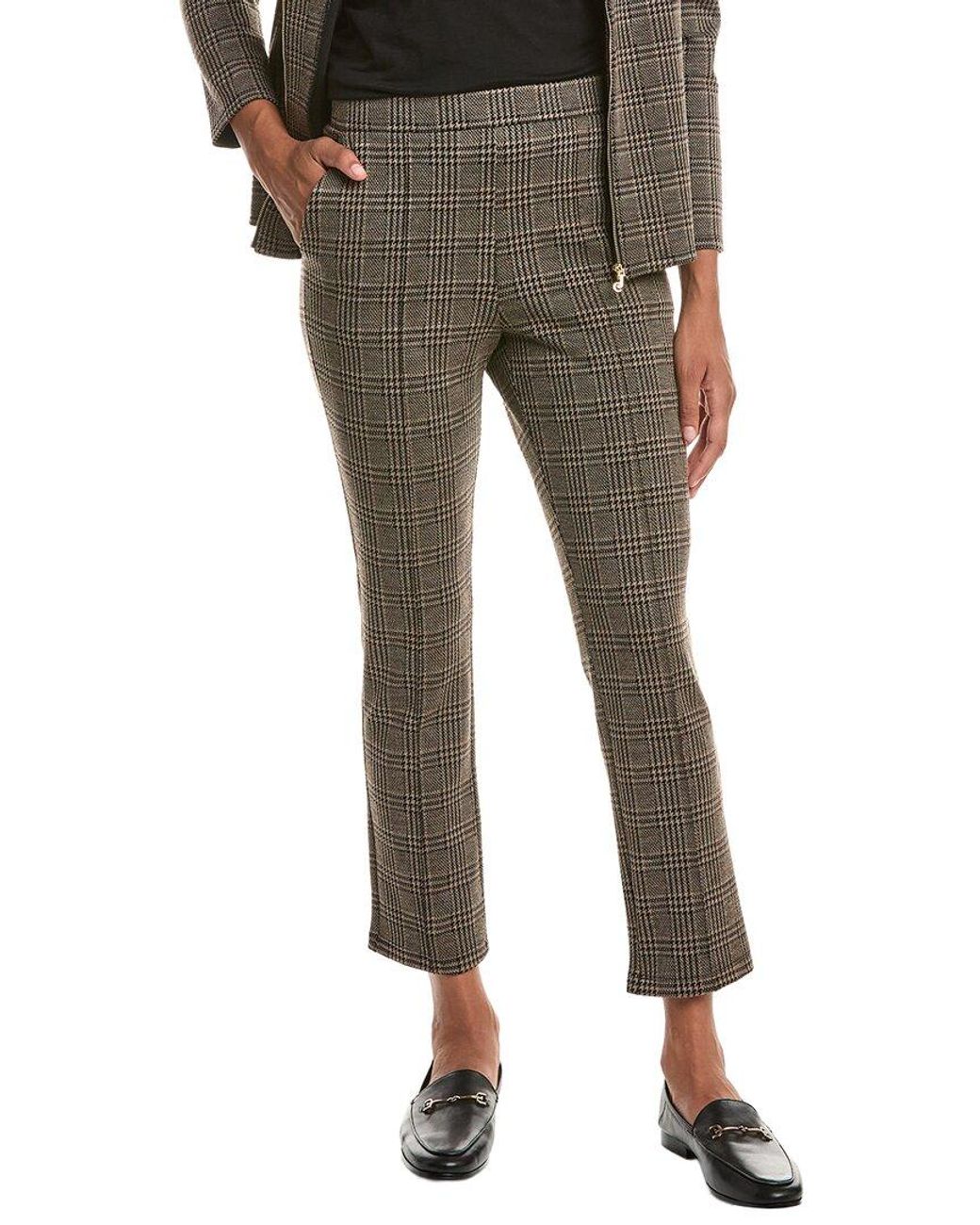Jude Connally Green Tobi Textured Plaid Pant