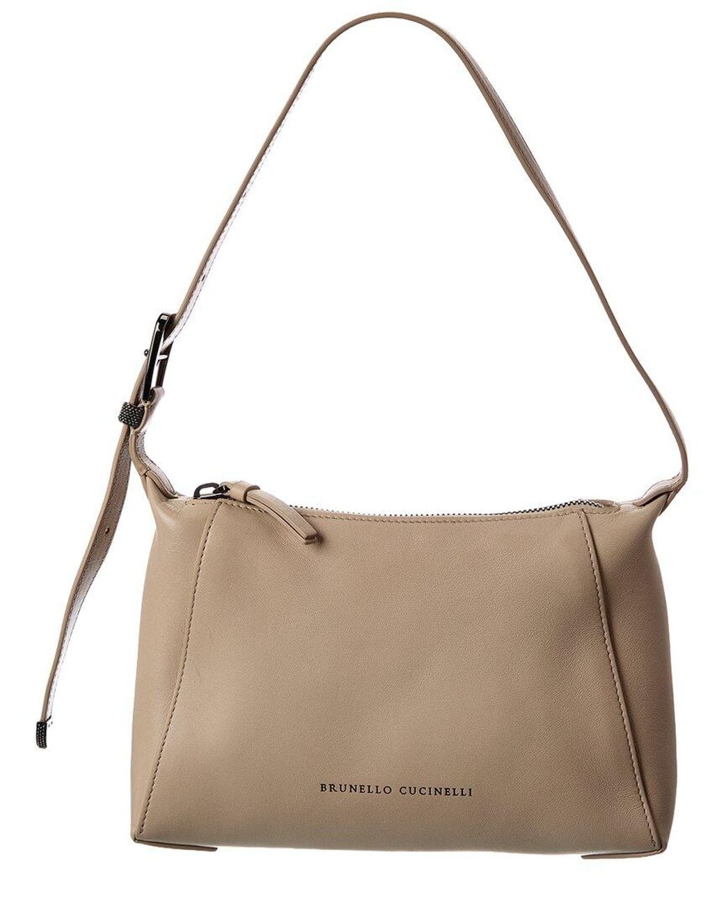Brunello Cucinelli Natural Leather Shoulder Bag