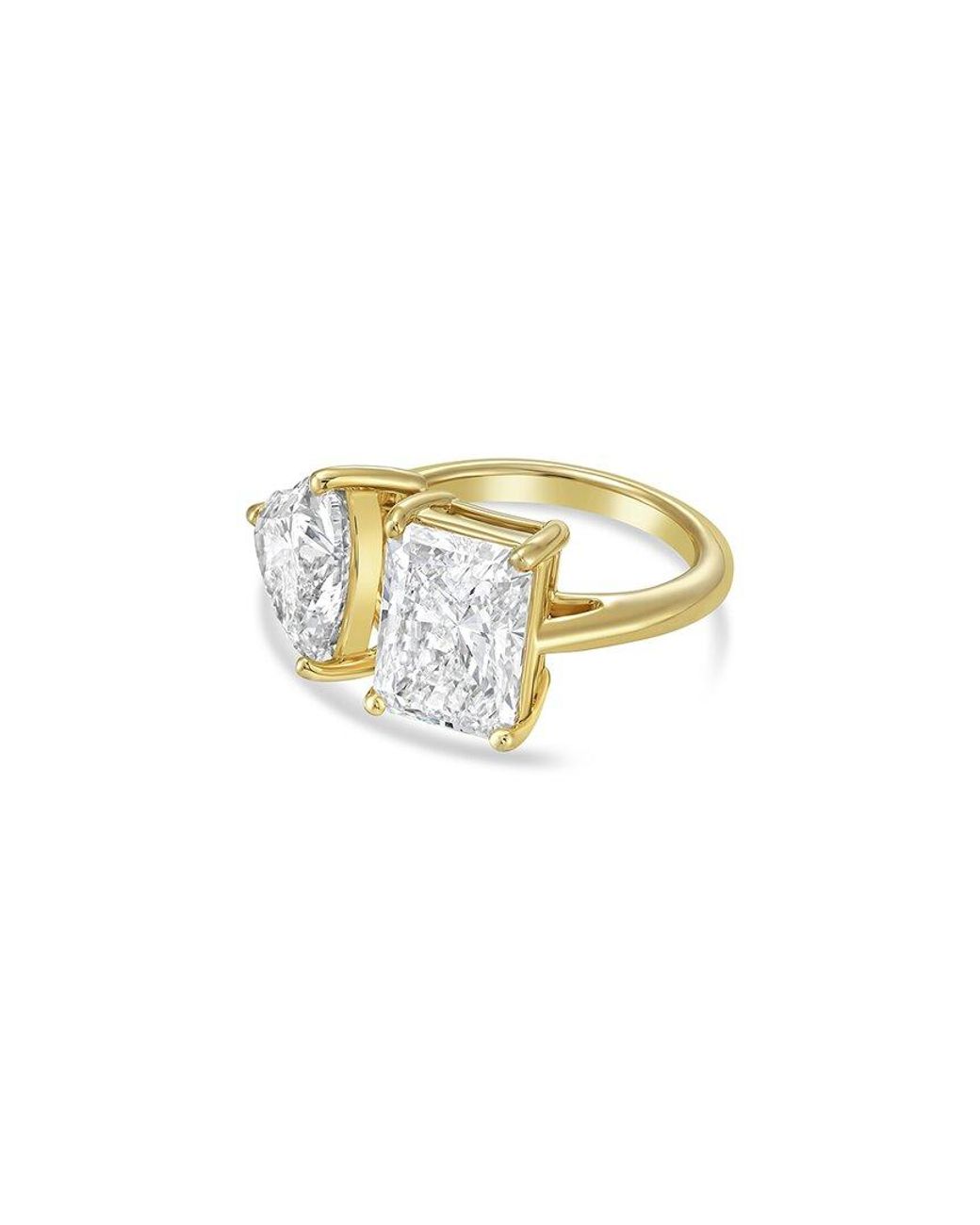 Diana M White Diana M. 18K 15.00 Ct. Tw. Lab-Grown Diamond Two-Stone Ring