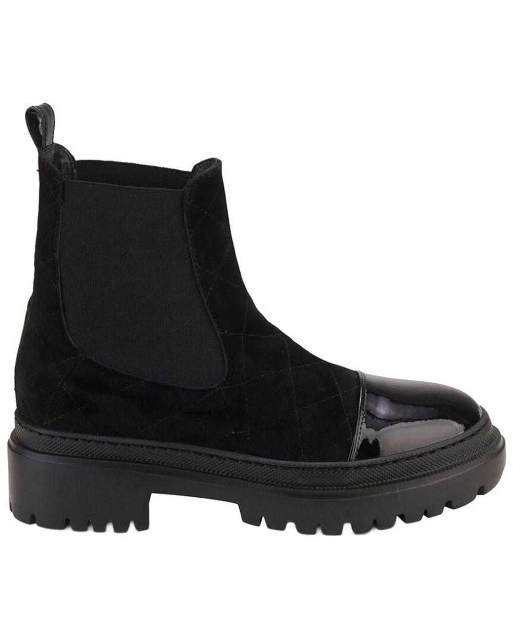 Agl Attilio Giusti Leombruni Black Mary Beat Patent & Suede Bootie