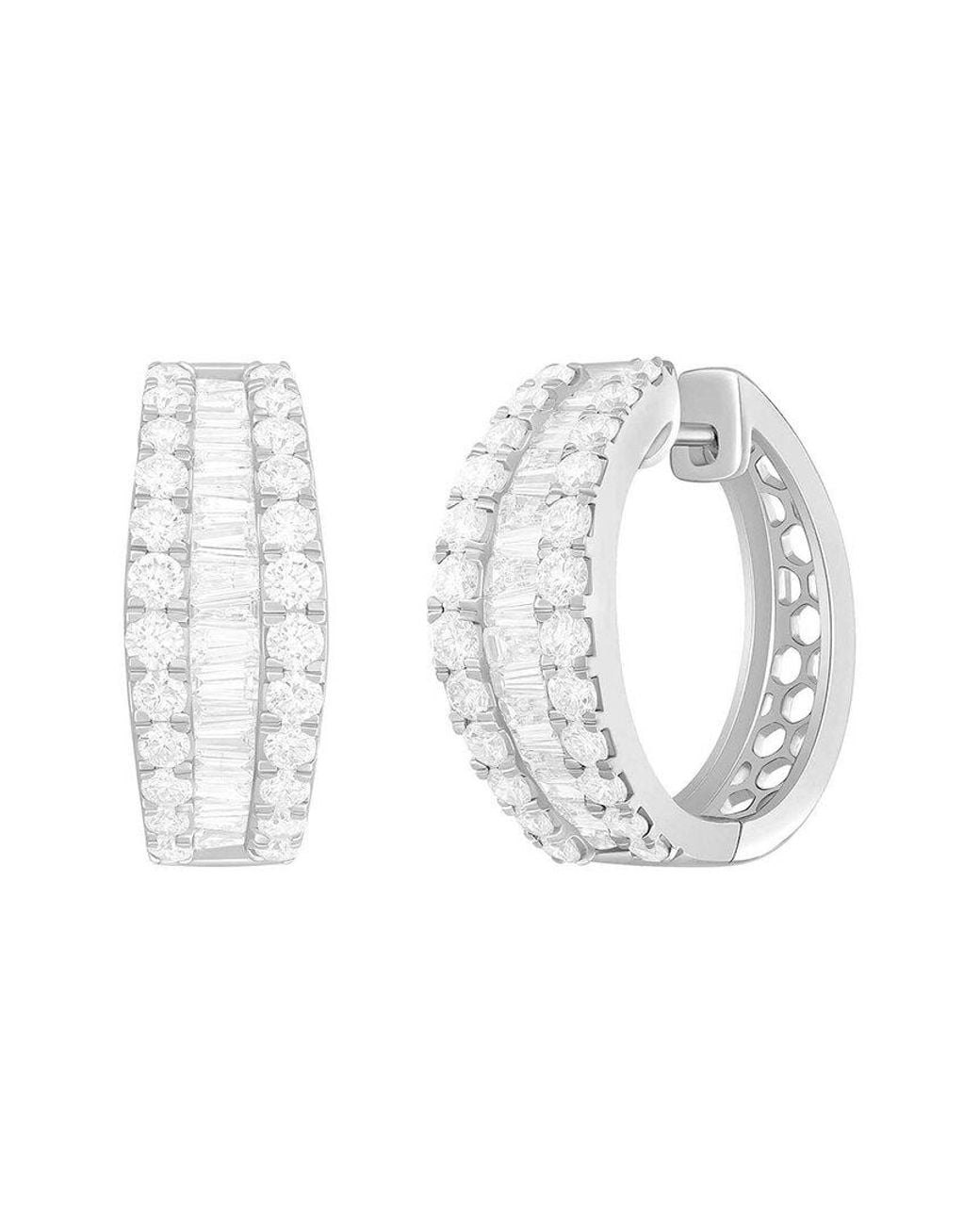 Lab Grown Diamonds White 14K 3.50 Ct. Tw. Lab-Grown Diamond Hoop Earring