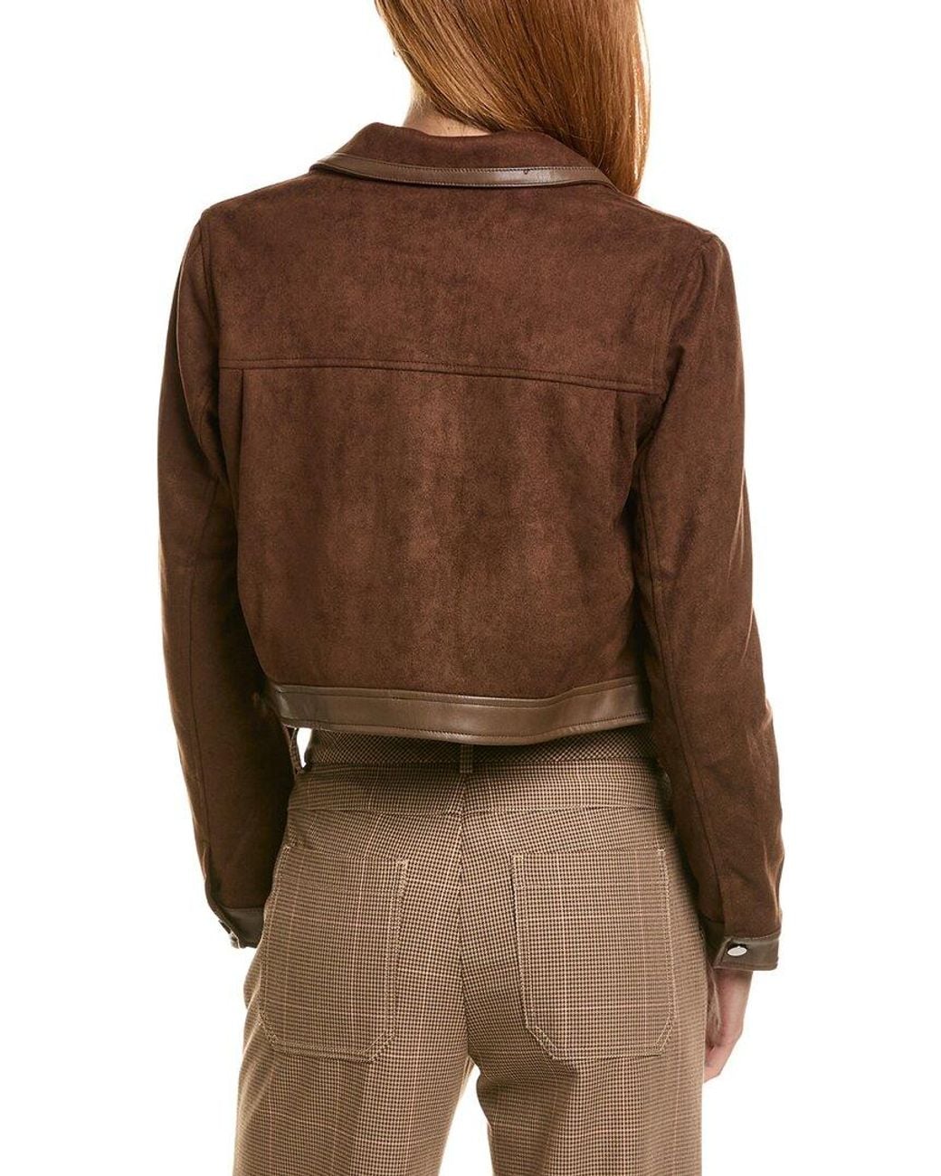 Ellen Tracy Brown Zip Front Jacket