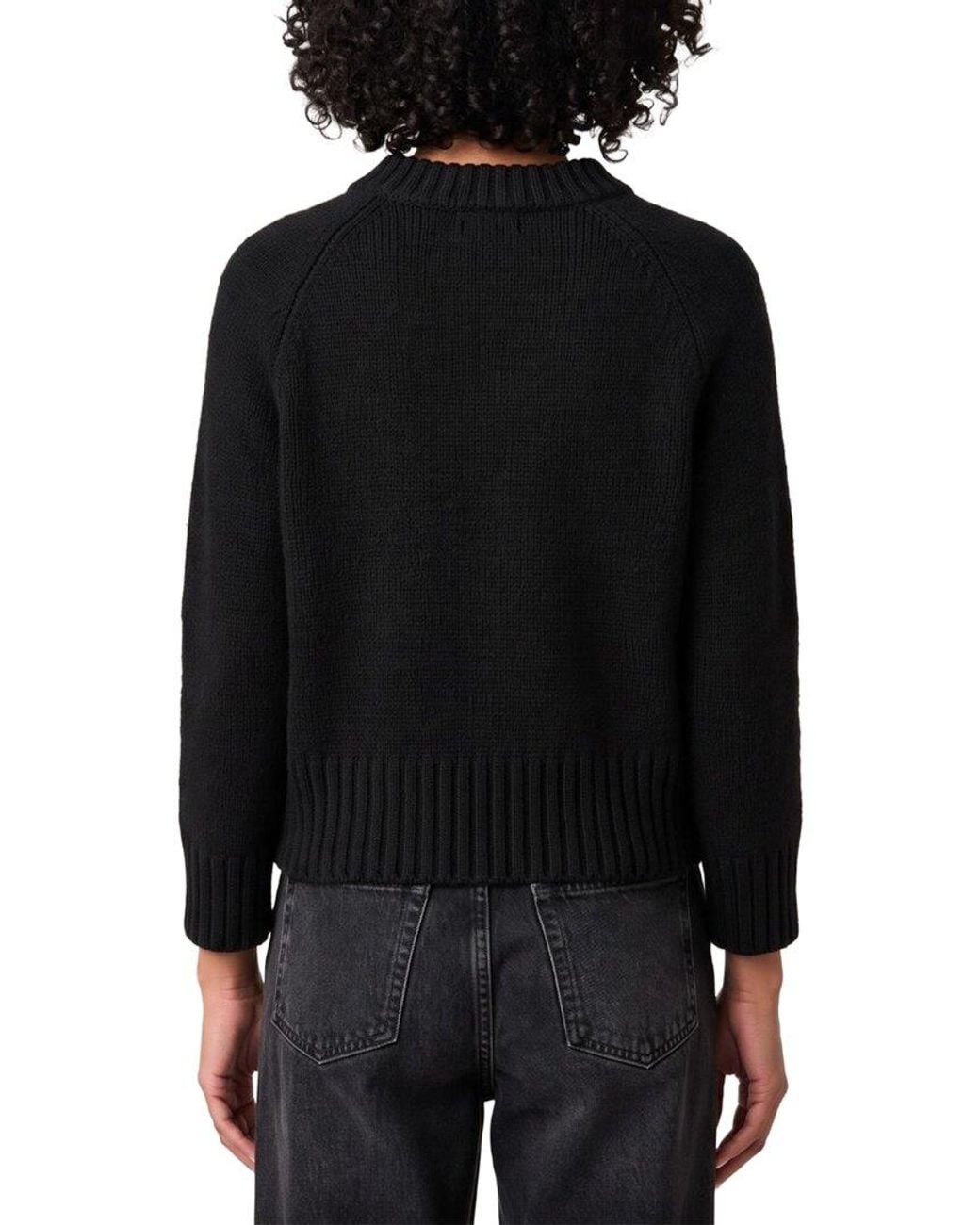French Connection Black Suzie Crewneck Sweater