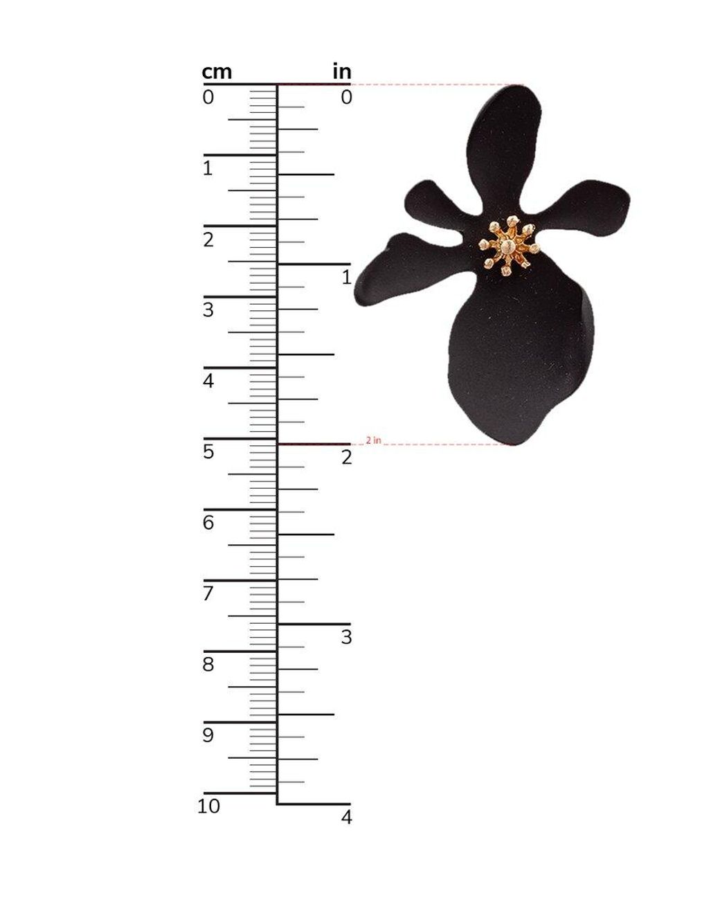 Eye Candy LA Black Luxe Collection Resin Georgia Matte Earrings