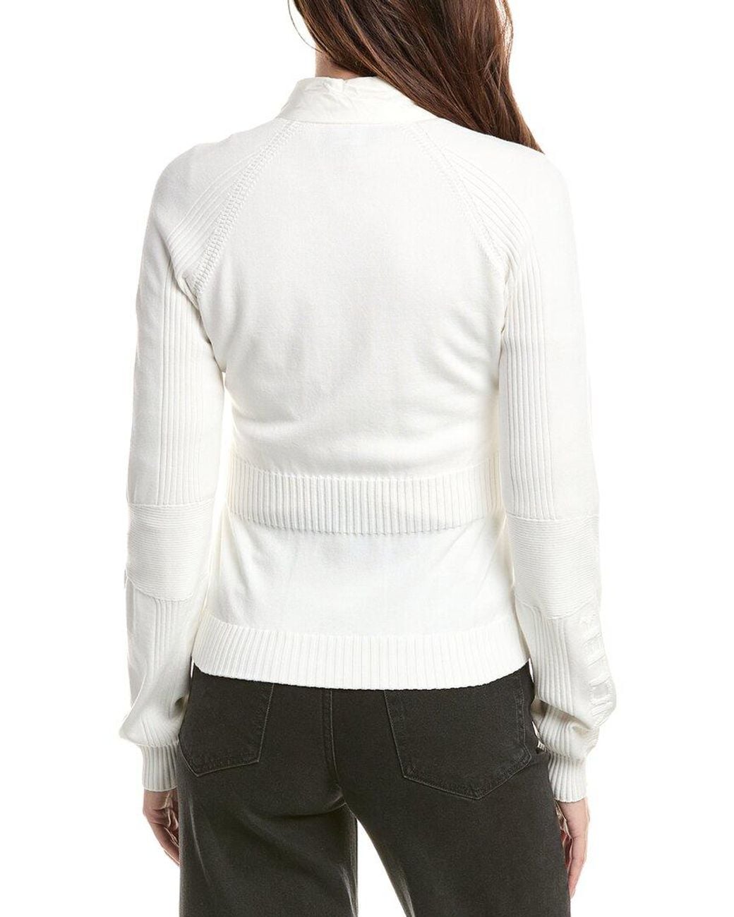 Moncler White Zip Cardigan Jacket