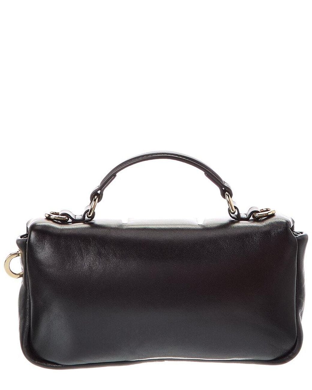 Gucci Black GG Milano Mini Leather Top Handle Bag