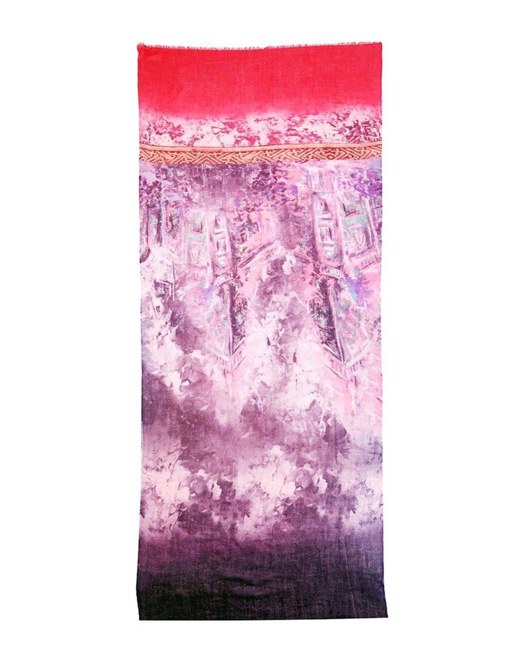 Blue Pacific Pink Artisan Cashmere Scarf
