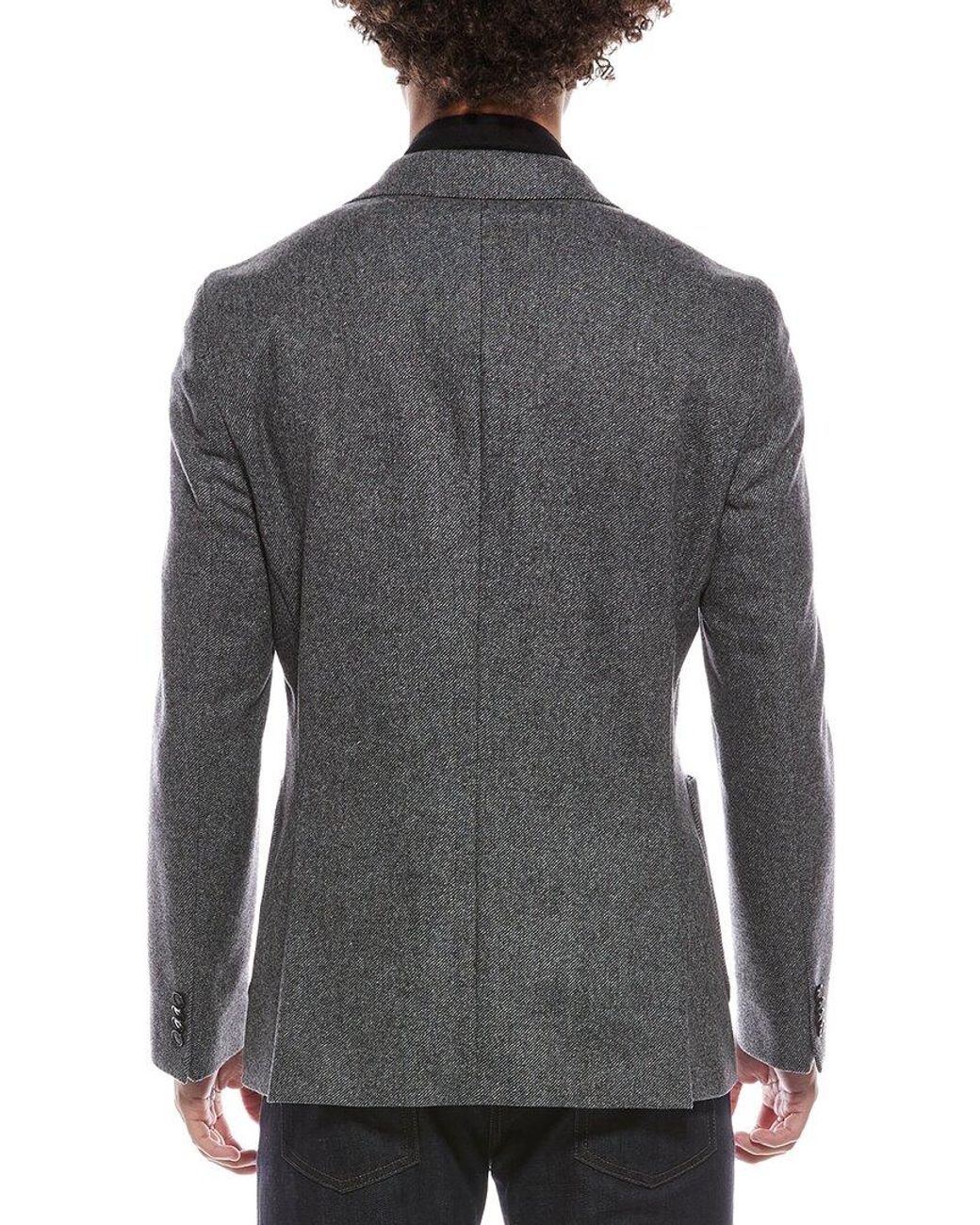 Boss Gray Hutson Wool-Blend Blazer for men