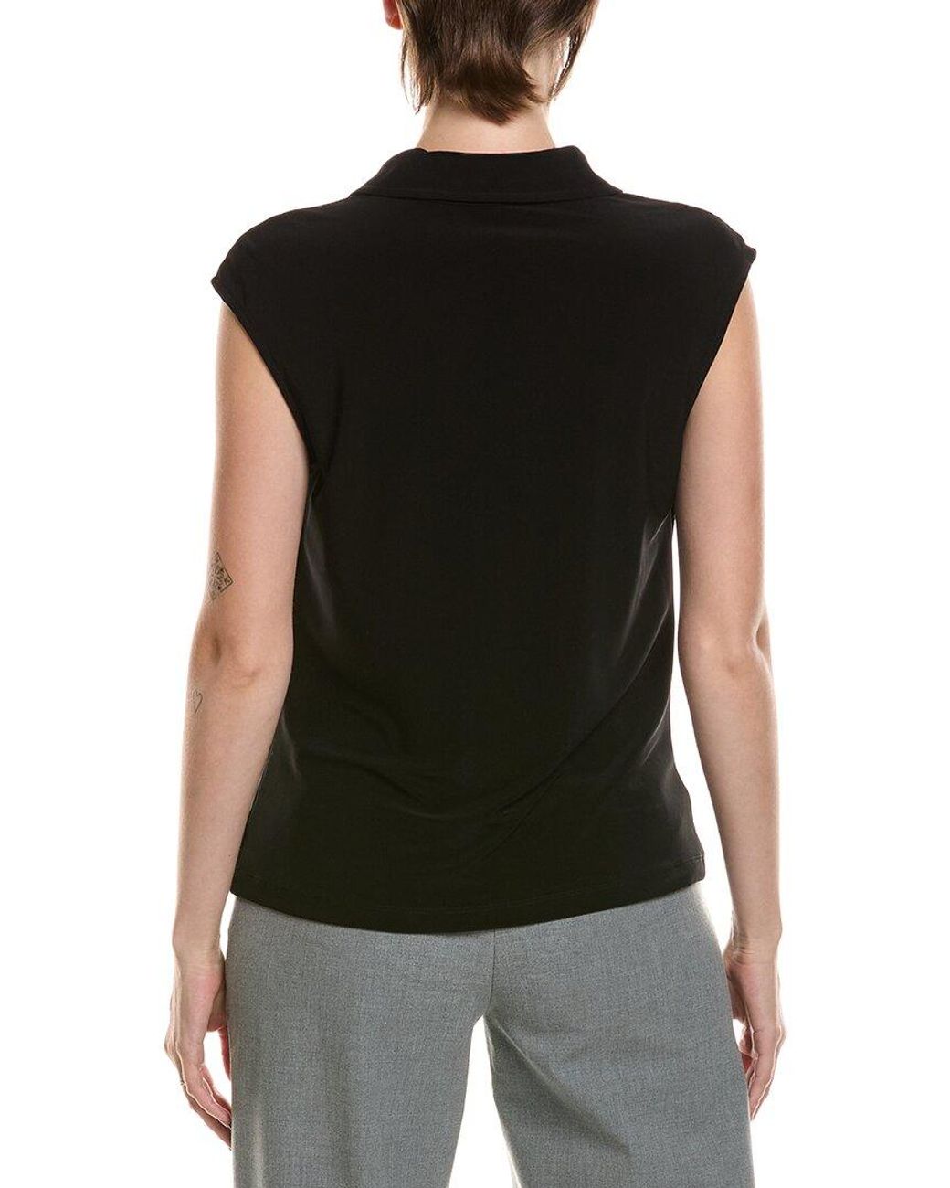 Anne Klein Black Cowl Neck Top