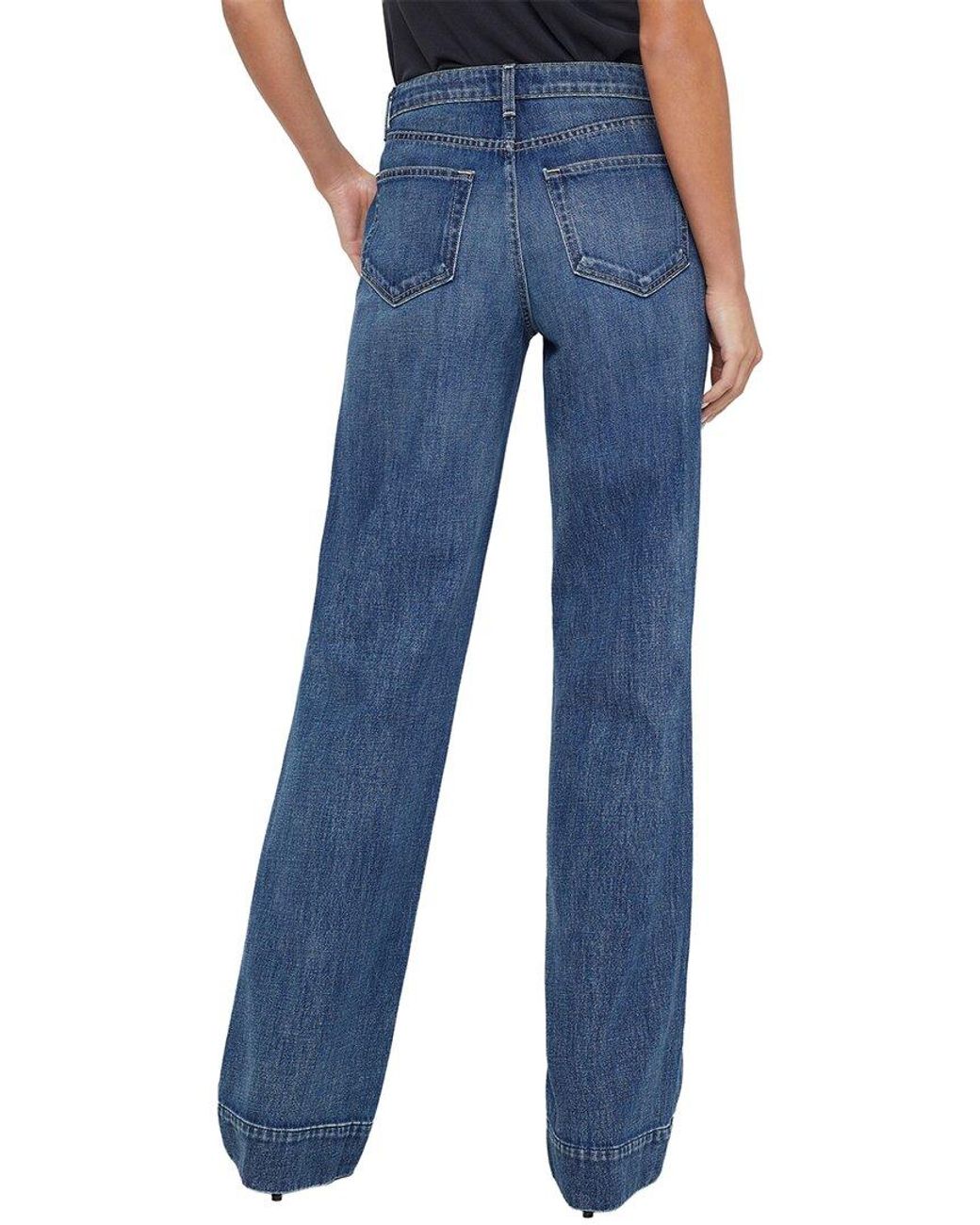L'Agence Blue Nolan High-Rise Wide Leg Pant
