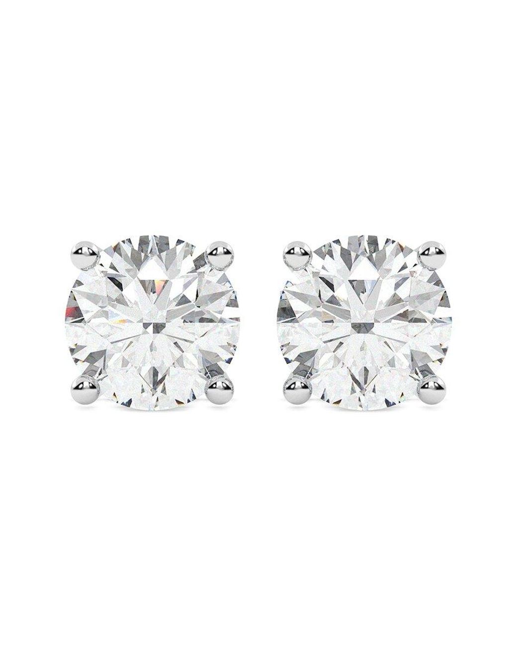 Lab Grown Diamonds Metallic 14K 4.00 Ct. Tw. Lab-Grown Diamond Stud Earrings