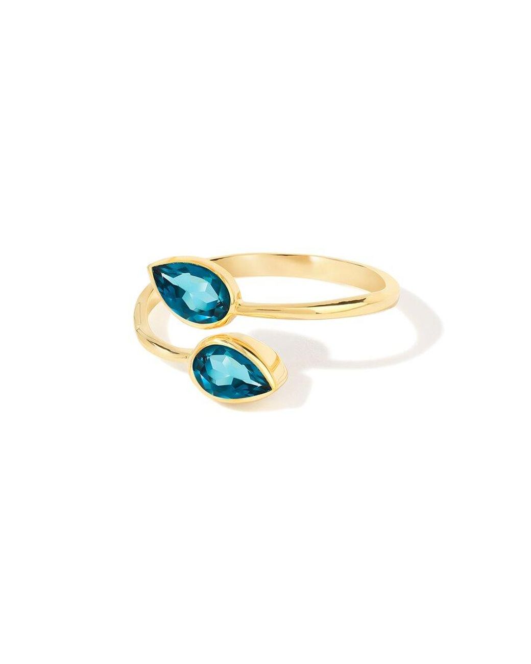 TIRAMISU White 14K Over 1.08 Ct. Tw. London Topaz Solitaire Ring