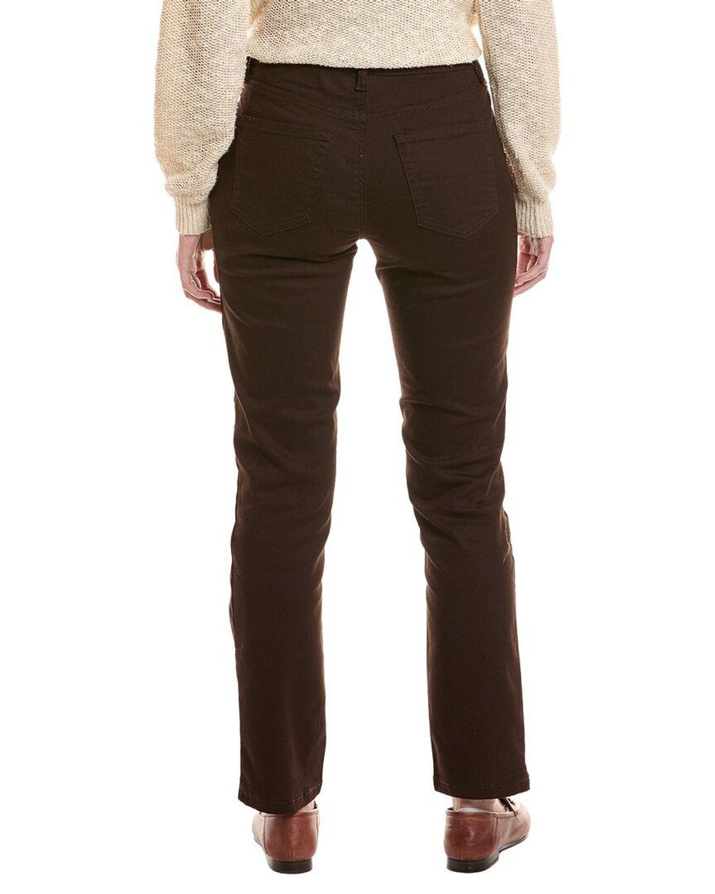 Jones New York Brown Lexington Straight Denim Pant