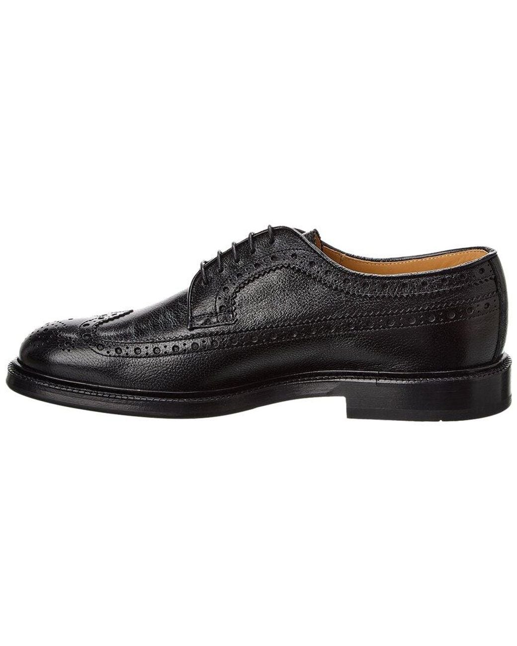 Brunello Cucinelli Black Leather Oxford for men