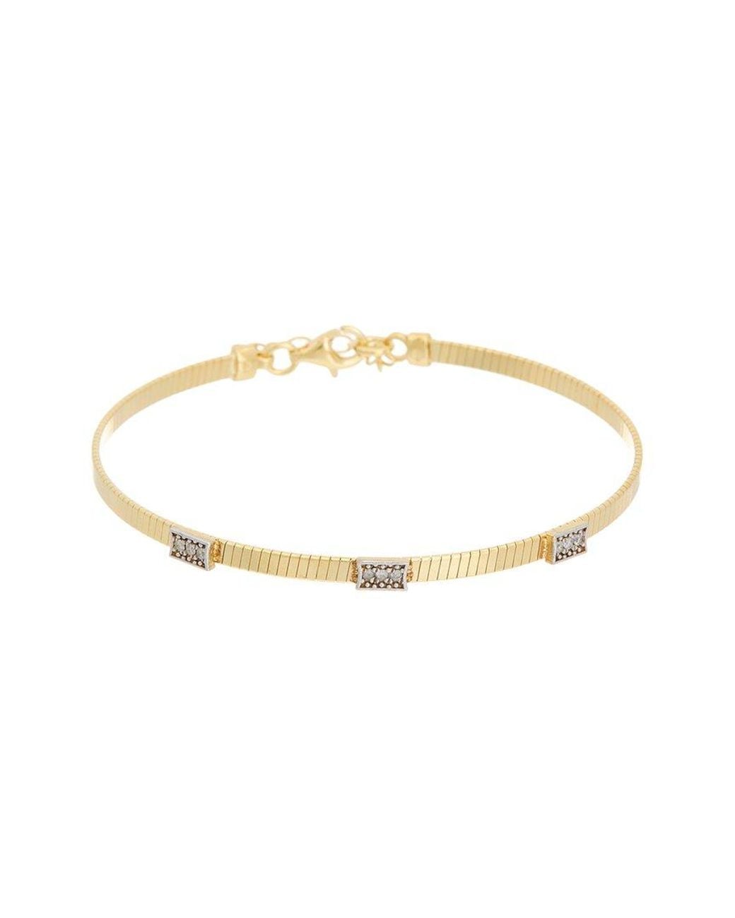 Meshmerise White 18K Over 0.10 Ct. Tw. Diamond Bangle